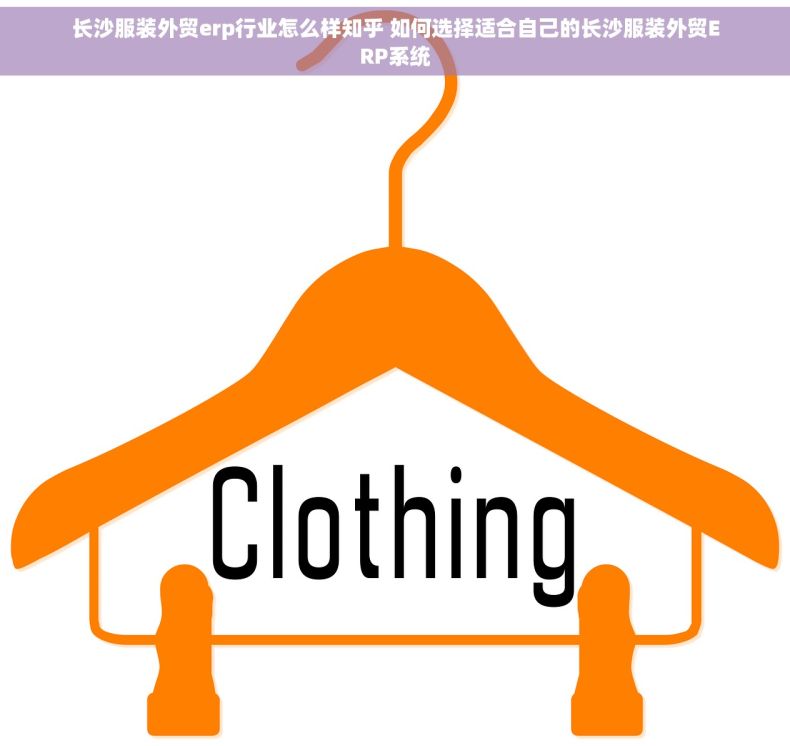 长沙服装外贸erp行业怎么样知乎 如何选择适合自己的长沙服装外贸ERP系统