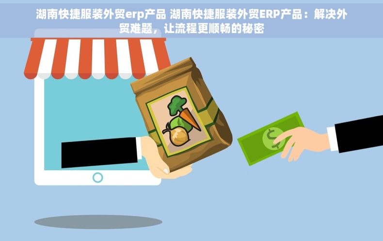 湖南快捷服装外贸erp产品 湖南快捷服装外贸ERP产品：解决外贸难题，让流程更顺畅的秘密