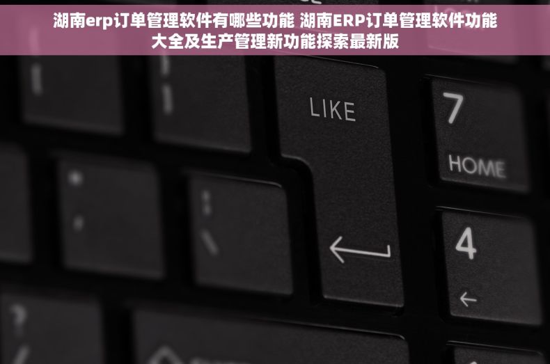 湖南erp订单管理软件有哪些功能 湖南ERP订单管理软件功能大全及生产管理新功能探索最新版