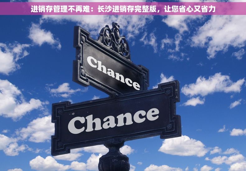 进销存管理不再难：长沙进销存完整版，让您省心又省力