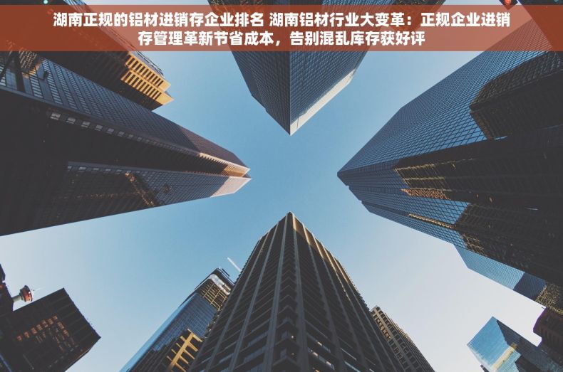 湖南正规的铝材进销存企业排名 湖南铝材行业大变革：正规企业进销存管理革新节省成本，告别混乱库存获好评