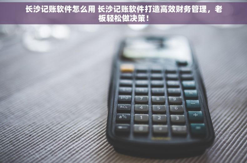长沙记账软件怎么用 长沙记账软件打造高效财务管理，老板轻松做决策！