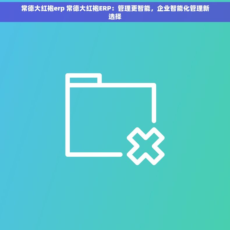 常德大红袍erp 常德大红袍ERP：管理更智能，企业智能化管理新选择