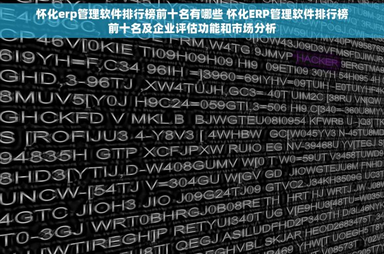 怀化erp管理软件排行榜前十名有哪些 怀化ERP管理软件排行榜前十名及企业评估功能和市场分析