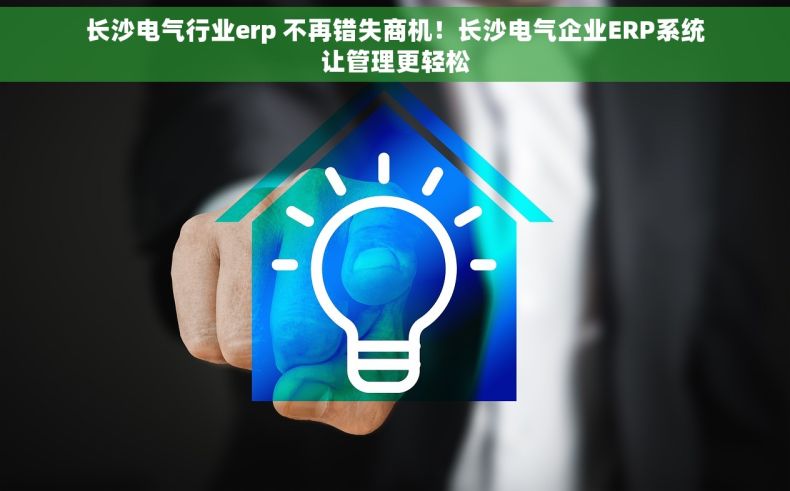 长沙电气行业erp 不再错失商机！长沙电气企业ERP系统让管理更轻松
