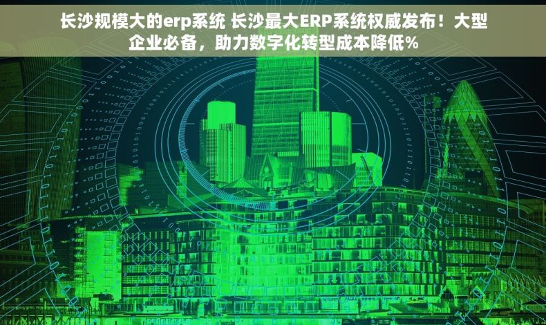 长沙规模大的erp系统 长沙最大ERP系统权威发布！大型企业必备，助力数字化转型成本降低%