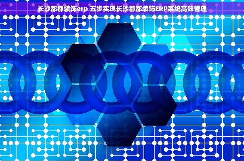 长沙都都装饰erp 五步实现长沙都都装饰ERP系统高效管理
