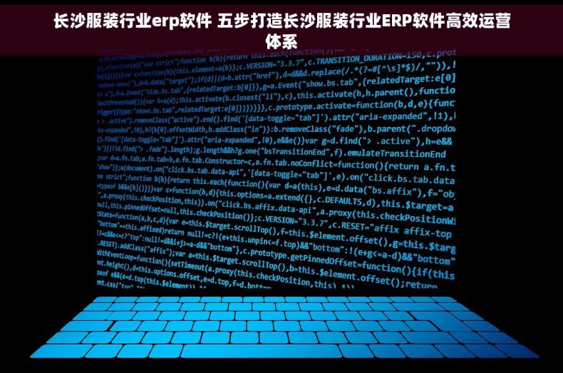 长沙服装行业erp软件 五步打造长沙服装行业ERP软件高效运营体系