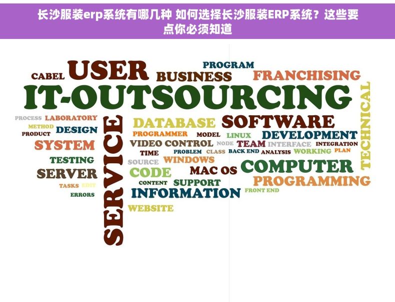 长沙服装erp系统有哪几种 如何选择长沙服装ERP系统？这些要点你必须知道