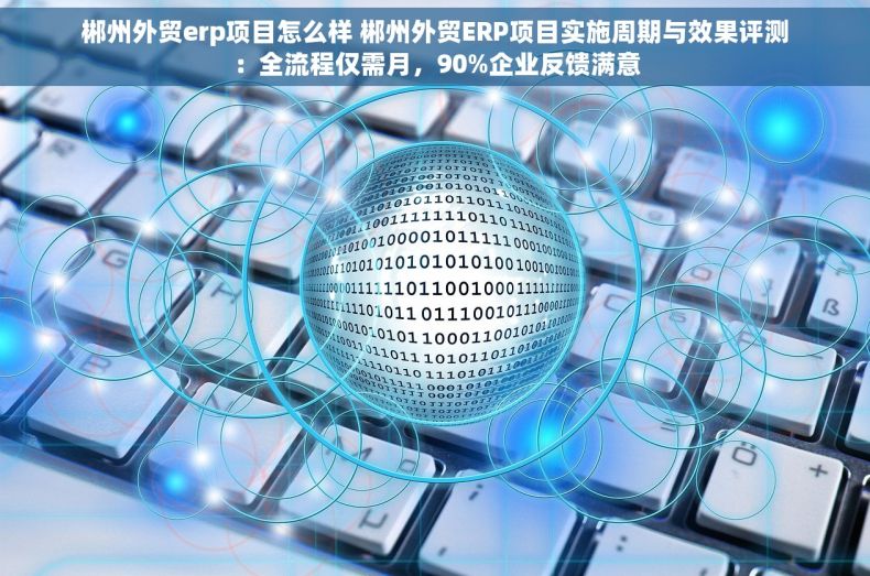 郴州外贸erp项目怎么样 郴州外贸ERP项目实施周期与效果评测：全流程仅需月，90%企业反馈满意