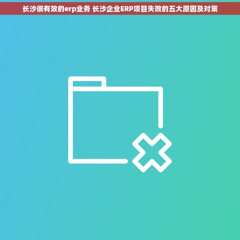 长沙很有效的erp业务 长沙企业ERP项目失败的五大原因及对策