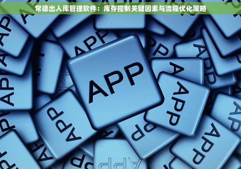 常德出入库管理软件：库存控制关键因素与流程优化策略