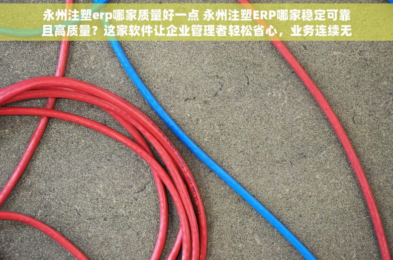 永州注塑erp哪家质量好一点 永州注塑ERP哪家稳定可靠且高质量？这家软件让企业管理者轻松省心，业务连续无中断