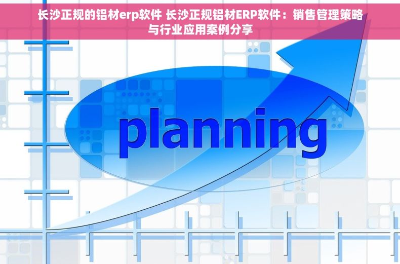 长沙正规的铝材erp软件 长沙正规铝材ERP软件：销售管理策略与行业应用案例分享