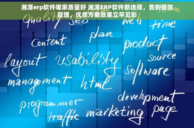 湘潭erp软件哪家质量好 湘潭ERP软件新选择，告别低效管理，优质方案效果立竿见影