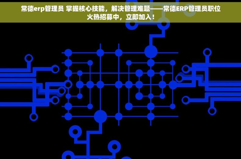 常德erp管理员 掌握核心技能，解决管理难题——常德ERP管理员职位火热招募中，立即加入！