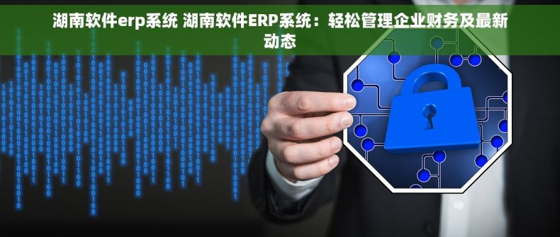 湖南软件erp系统 湖南软件ERP系统：轻松管理企业财务及最新动态