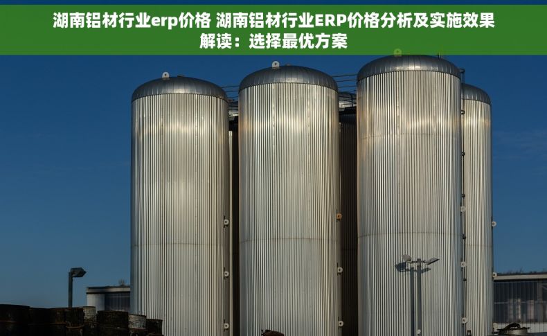 湖南铝材行业erp价格 湖南铝材行业ERP价格分析及实施效果解读：选择最优方案