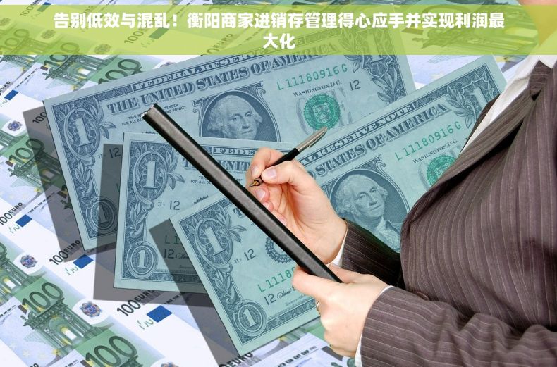 告别低效与混乱！衡阳商家进销存管理得心应手并实现利润最大化