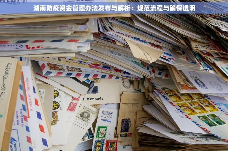 湖南防疫资金管理办法发布与解析：规范流程与确保透明