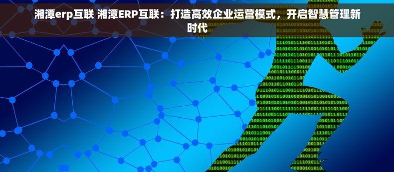 湘潭erp互联 湘潭ERP互联：打造高效企业运营模式，开启智慧管理新时代