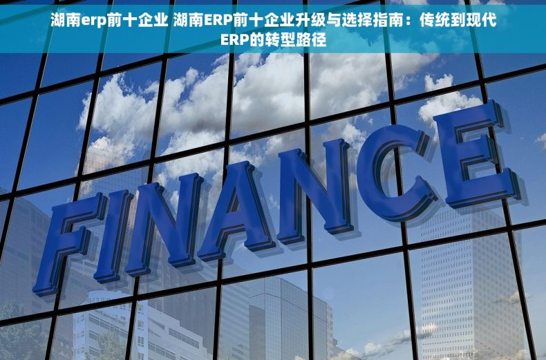 湖南erp前十企业 湖南ERP前十企业升级与选择指南：传统到现代ERP的转型路径