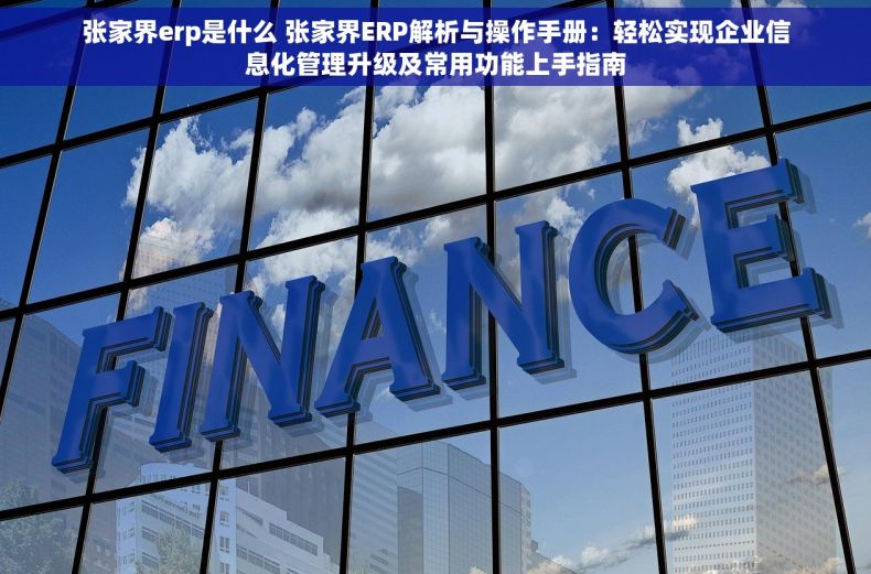 张家界erp是什么 张家界ERP解析与操作手册：轻松实现企业信息化管理升级及常用功能上手指南