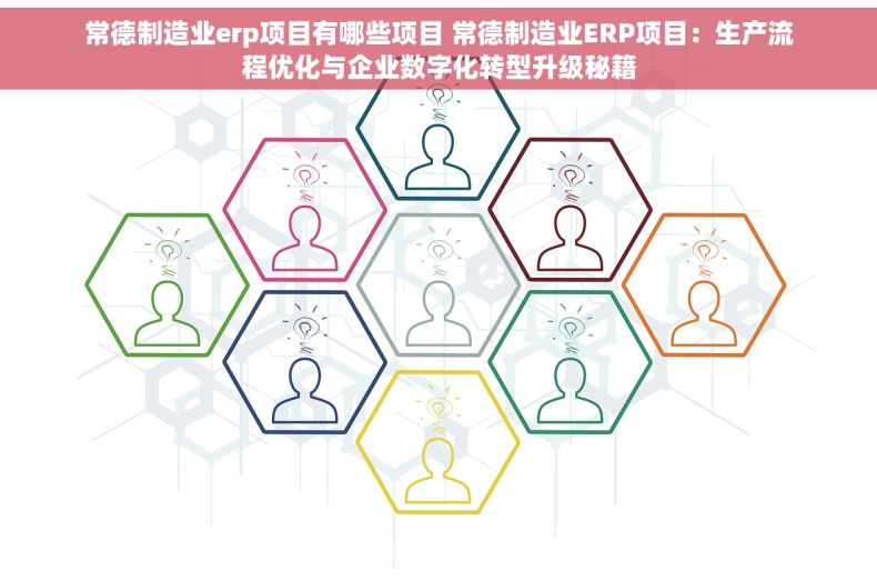 常德制造业erp项目有哪些项目 常德制造业ERP项目：生产流程优化与企业数字化转型升级秘籍