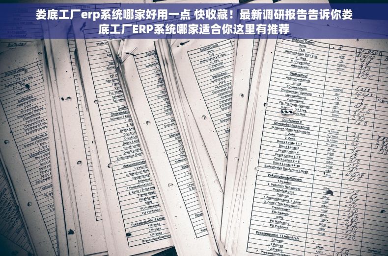 娄底工厂erp系统哪家好用一点 快收藏！最新调研报告告诉你娄底工厂ERP系统哪家适合你这里有推荐