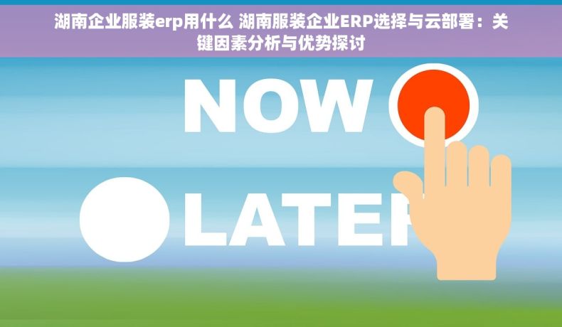 湖南企业服装erp用什么 湖南服装企业ERP选择与云部署：关键因素分析与优势探讨