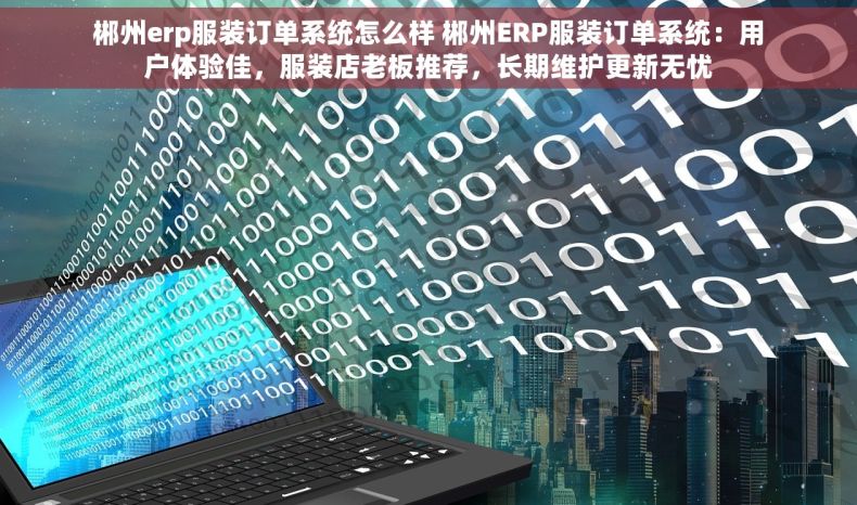 郴州erp服装订单系统怎么样 郴州ERP服装订单系统：用户体验佳，服装店老板推荐，长期维护更新无忧
