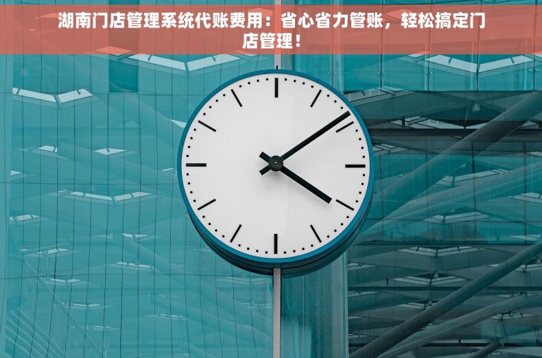 湖南门店管理系统代账费用：省心省力管账，轻松搞定门店管理！