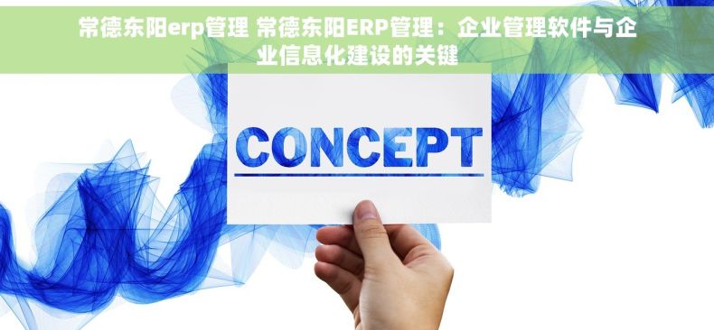常德东阳erp管理 常德东阳ERP管理：企业管理软件与企业信息化建设的关键