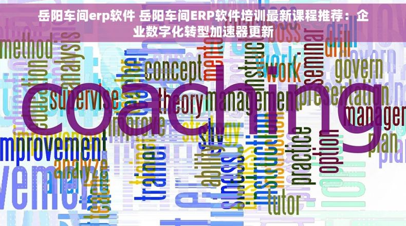 岳阳车间erp软件 岳阳车间ERP软件培训最新课程推荐：企业数字化转型加速器更新