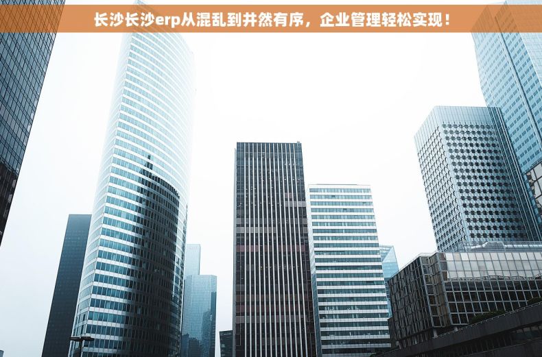 长沙长沙erp从混乱到井然有序，企业管理轻松实现！
