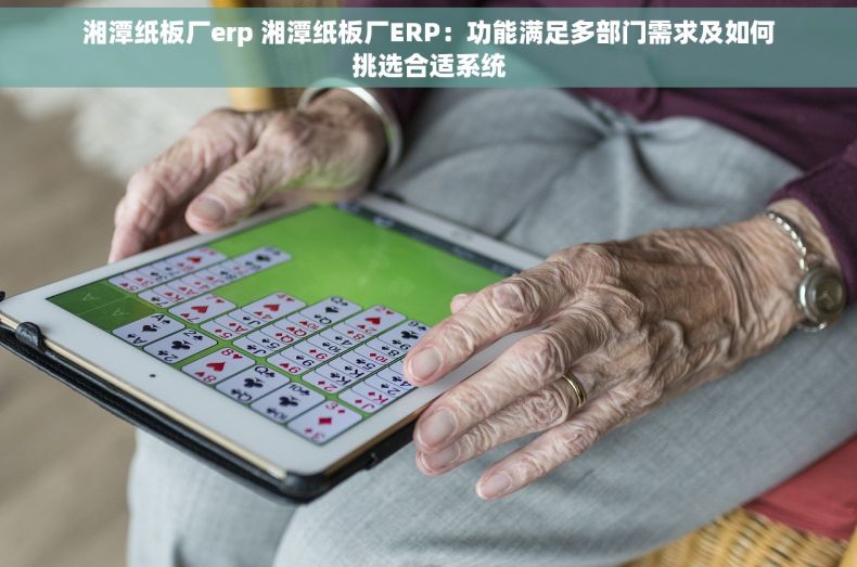 湘潭纸板厂erp 湘潭纸板厂ERP：功能满足多部门需求及如何挑选合适系统
