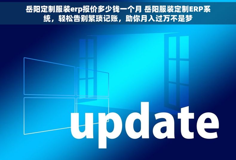 岳阳定制服装erp报价多少钱一个月 岳阳服装定制ERP系统，轻松告别繁琐记账，助你月入过万不是梦