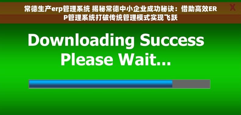 常德生产erp管理系统 揭秘常德中小企业成功秘诀：借助高效ERP管理系统打破传统管理模式实现飞跃