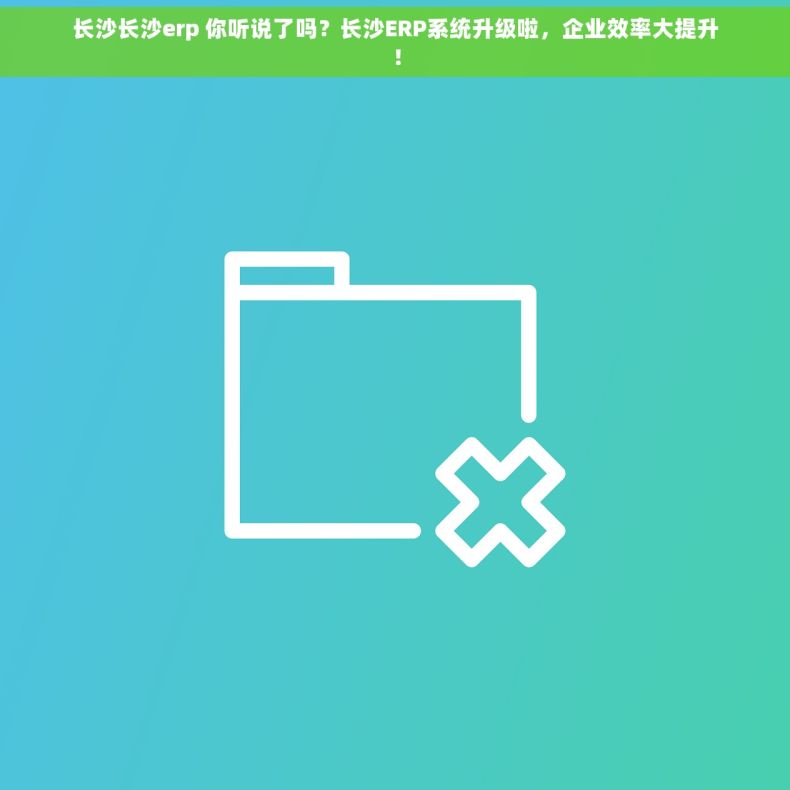 长沙长沙erp 你听说了吗？长沙ERP系统升级啦，企业效率大提升！