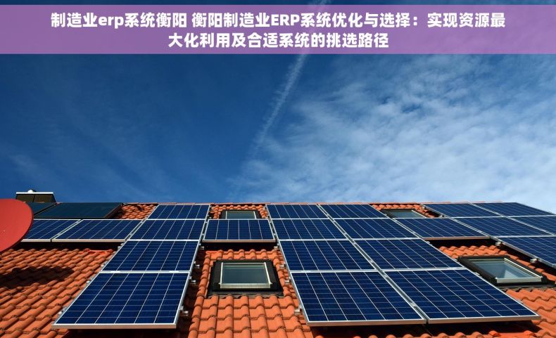 制造业erp系统衡阳 衡阳制造业ERP系统优化与选择：实现资源最大化利用及合适系统的挑选路径