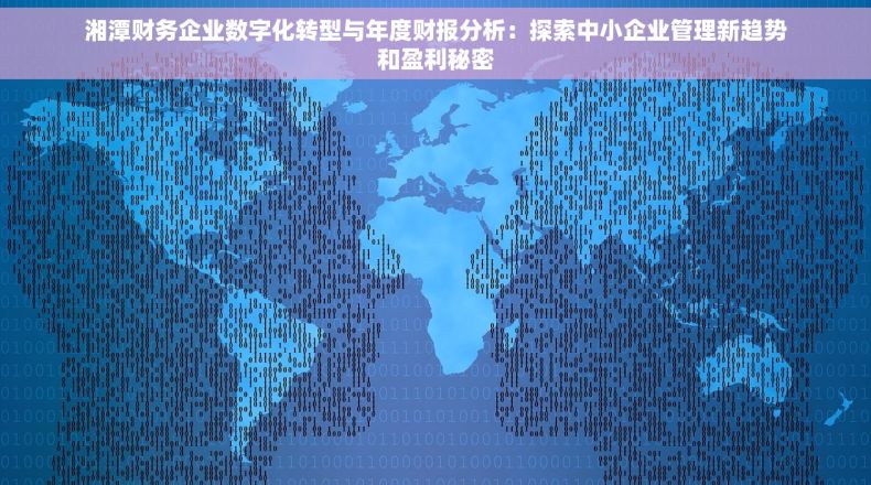 湘潭财务企业数字化转型与年度财报分析：探索中小企业管理新趋势和盈利秘密