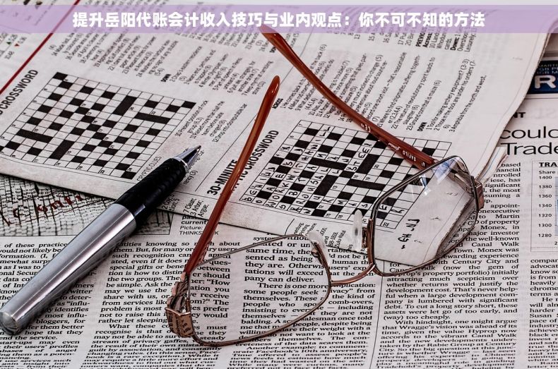 提升岳阳代账会计收入技巧与业内观点：你不可不知的方法
