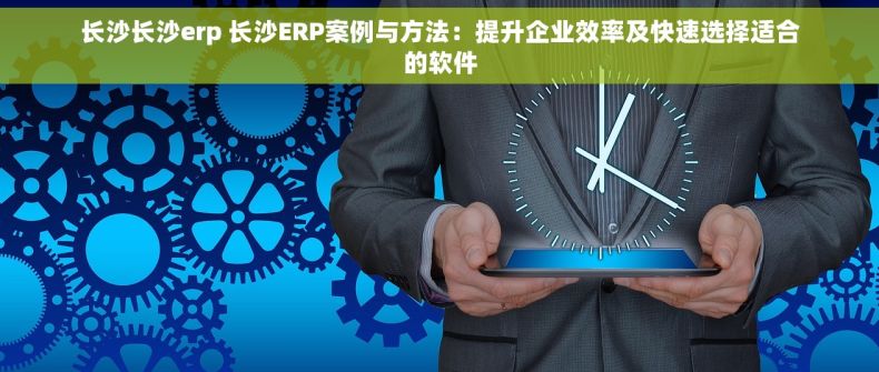 长沙长沙erp 长沙ERP案例与方法：提升企业效率及快速选择适合的软件