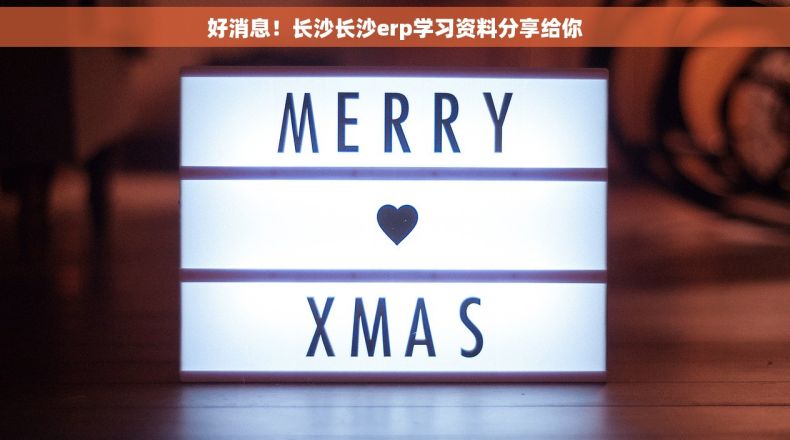 好消息！长沙长沙erp学习资料分享给你