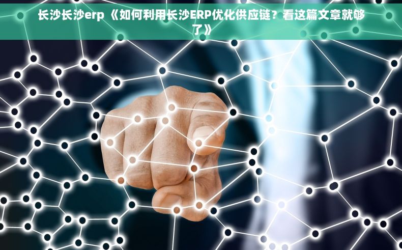 长沙长沙erp 《如何利用长沙ERP优化供应链？看这篇文章就够了》