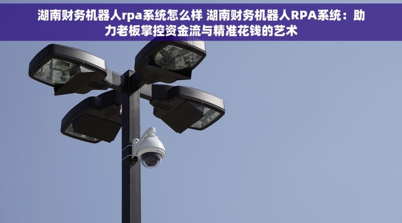 湖南财务机器人rpa系统怎么样 湖南财务机器人RPA系统：助力老板掌控资金流与精准花钱的艺术
