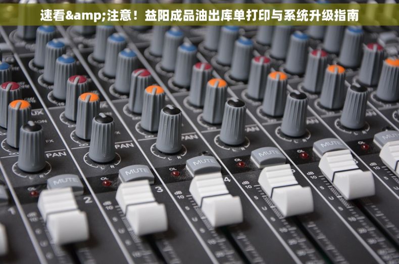速看&注意！益阳成品油出库单打印与系统升级指南