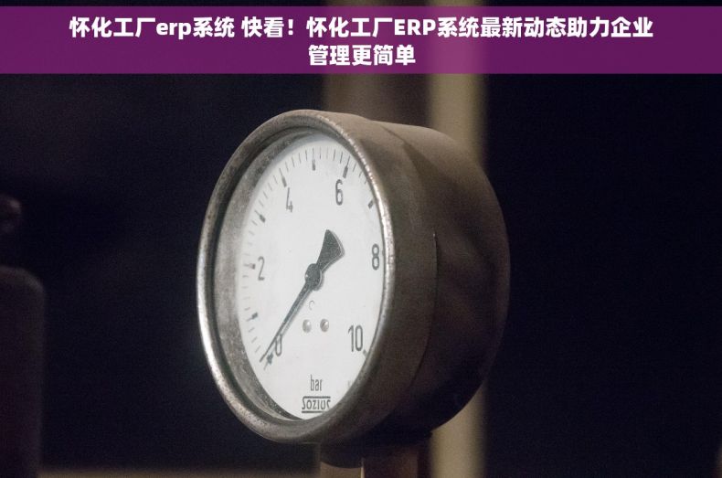 怀化工厂erp系统 快看！怀化工厂ERP系统最新动态助力企业管理更简单