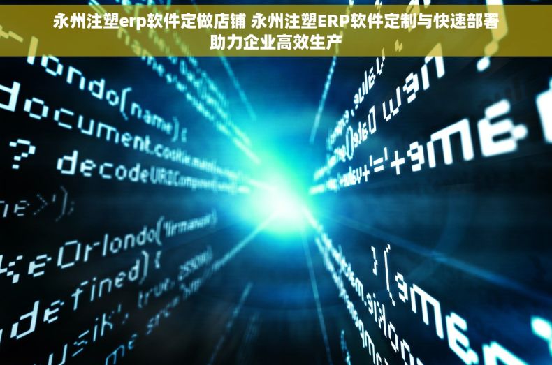 永州注塑erp软件定做店铺 永州注塑ERP软件定制与快速部署助力企业高效生产