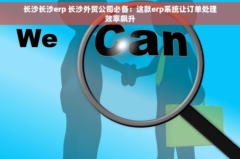 长沙长沙erp 长沙外贸公司必备：这款erp系统让订单处理效率飙升